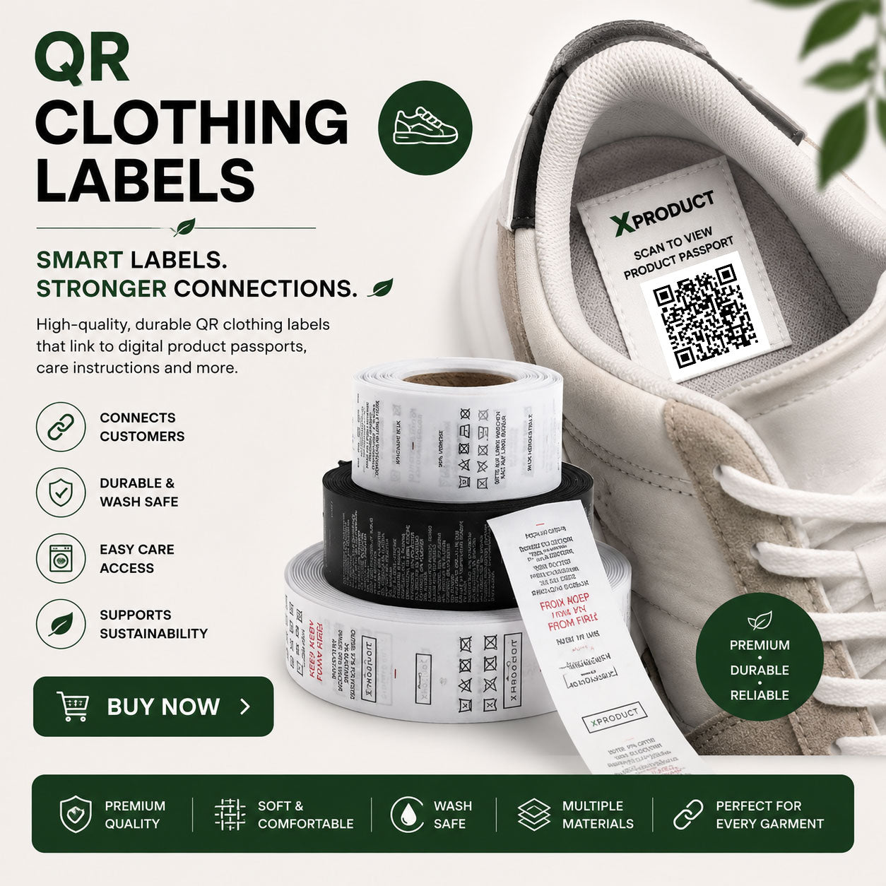Clothing QR Code Label