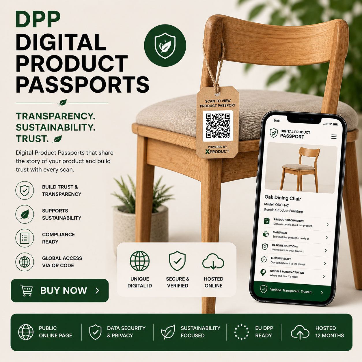 Digital Product Passports with QR Codes
