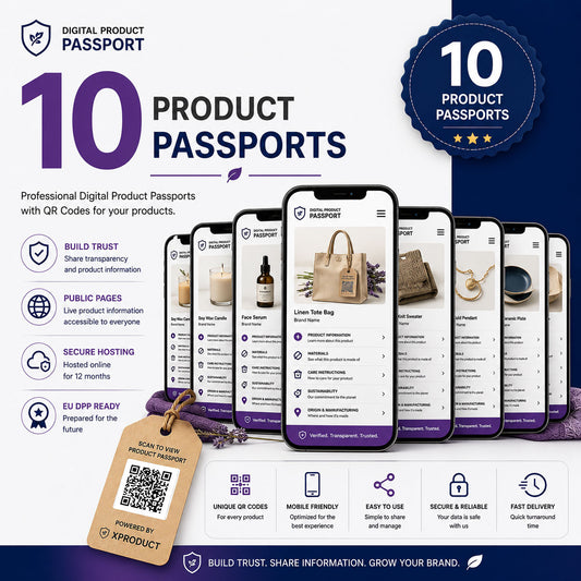 10 Digital Product Passports with QR Codes (Small Business Branding)