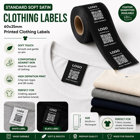 Standard Soft Satin Material Cut Tags