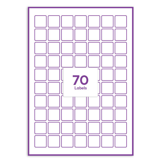 Clear Plastic Permanent 25x25mm square rounded corners QR labels transparent